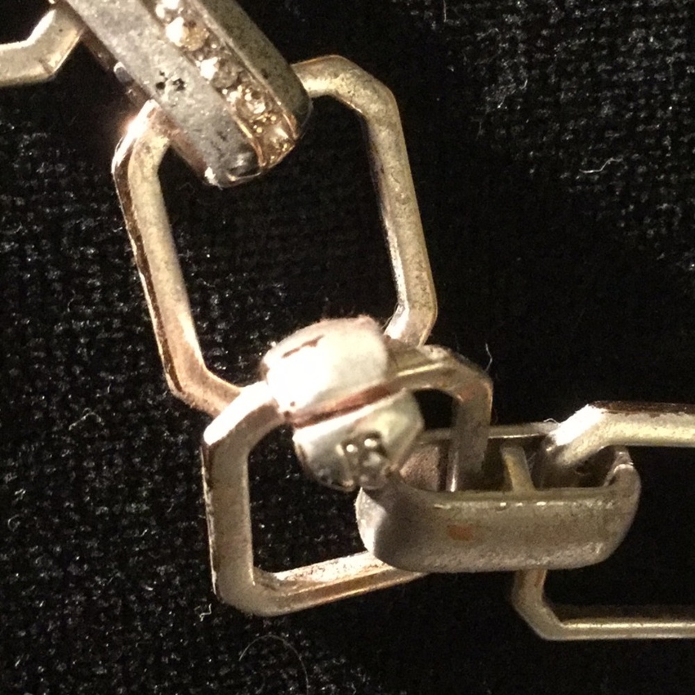 NWOT Rachel Zoe Pave Crystal Obsidian Pendant & MODIFIED Chain - Picture 10 of 11
